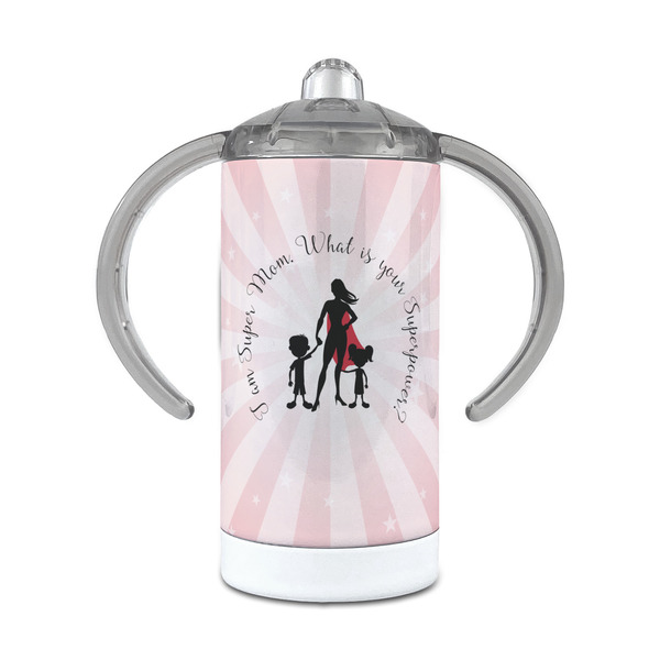 Custom Super Mom 12 oz Stainless Steel Sippy Cup