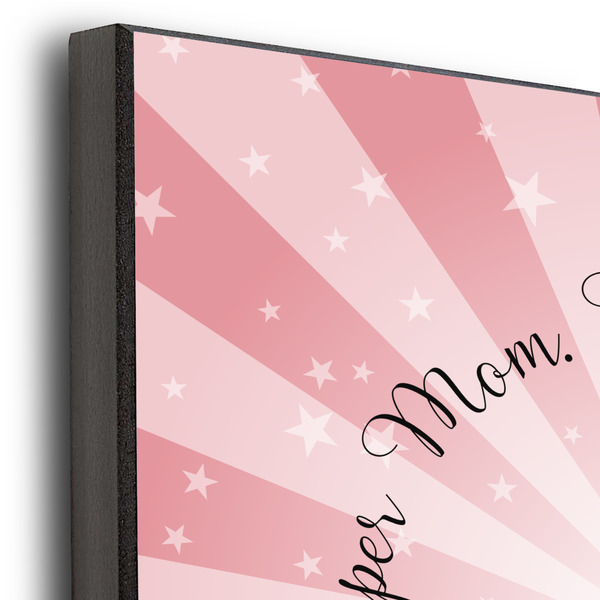 Super Mom 12x12 Wood Print - Closeup