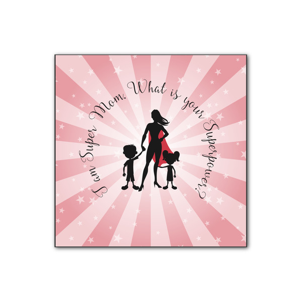 Custom Super Mom Wood Print - 12x12