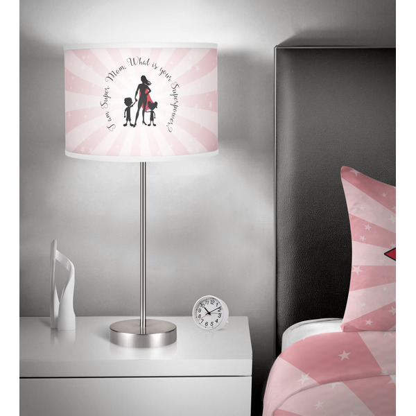 Super Mom 13 inch drum lamp shade - in room