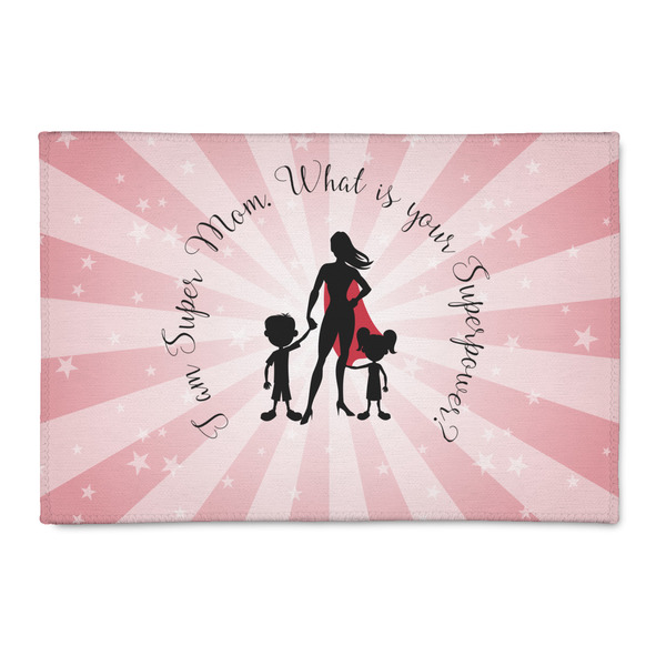 Custom Super Mom 2' x 3' Indoor Area Rug