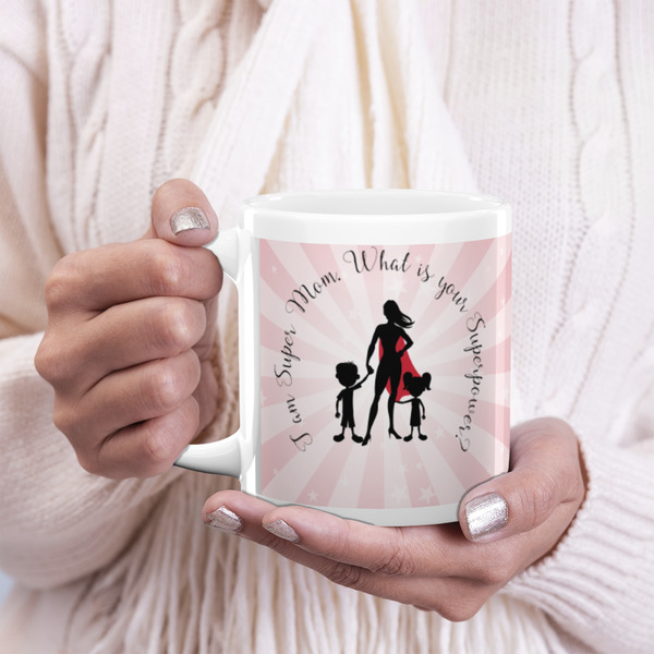 Super Mom 20oz Coffee Mug - LIFESTYLE