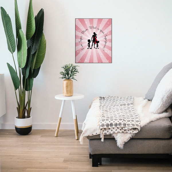 Super Mom 20x24 Wood Print - In Context