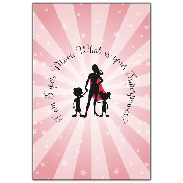 Custom Super Mom Wood Print - 20x30