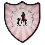 Super Mom Iron On Shield Patch B