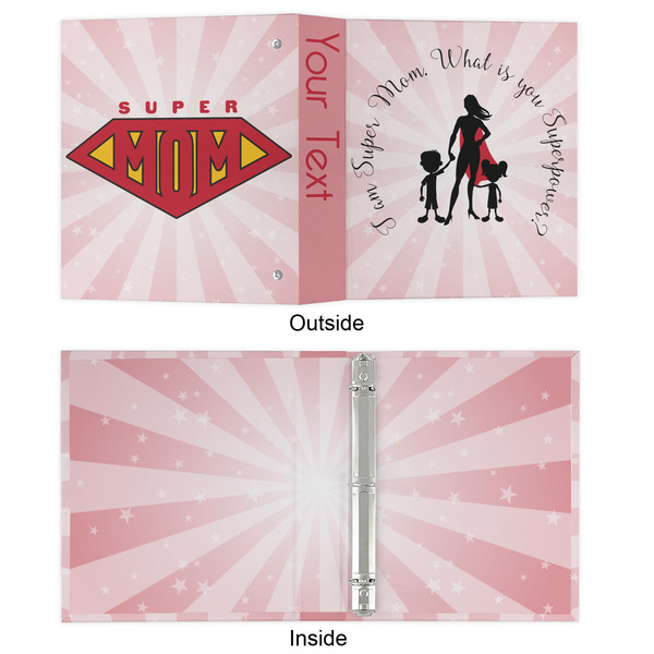 Super Mom 3 Ring Binders - Full Wrap - 1" - APPROVAL