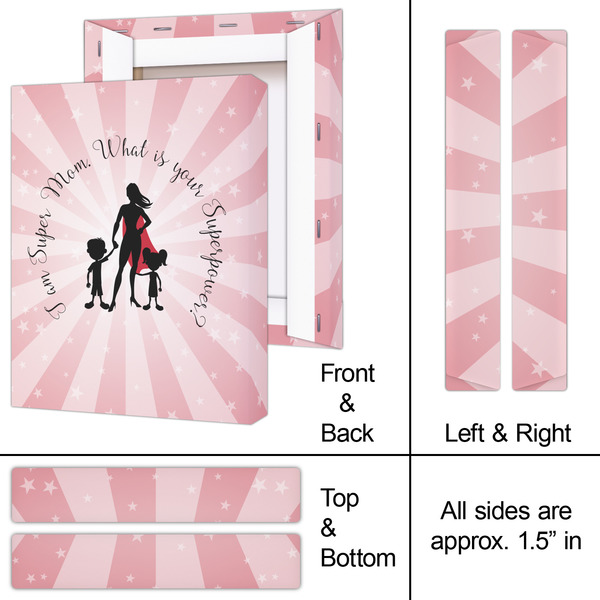 Super Mom 8x10 - Canvas Print - Approval