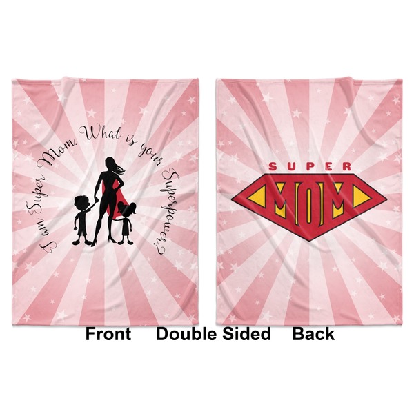 Super Mom Baby Blanket (Double Sided - Printed Front and Back)