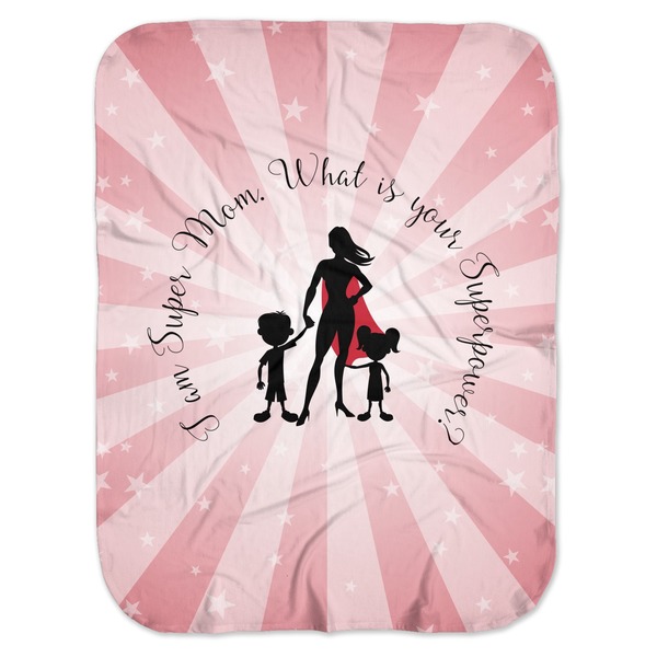 Custom Super Mom Baby Swaddling Blanket