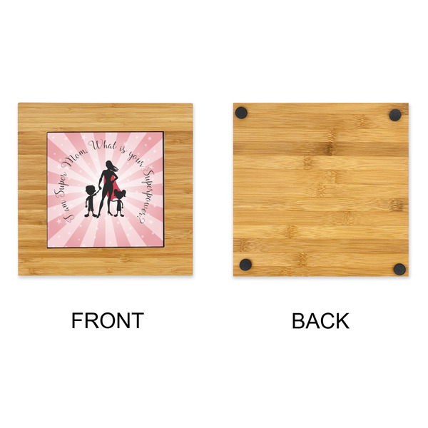 Super Mom Bamboo Trivet with 6" Tile - APPROVAL