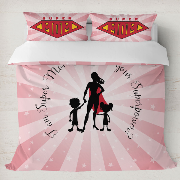 Custom Super Mom Duvet Cover Set - King