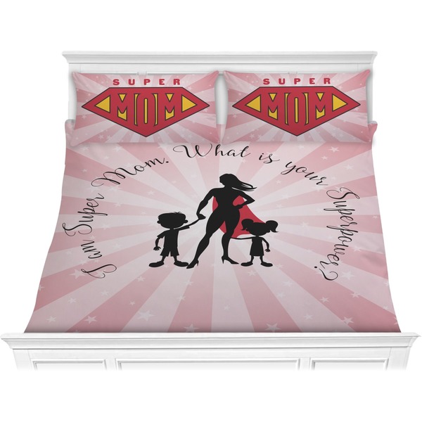 Custom Super Mom Comforter Set - King