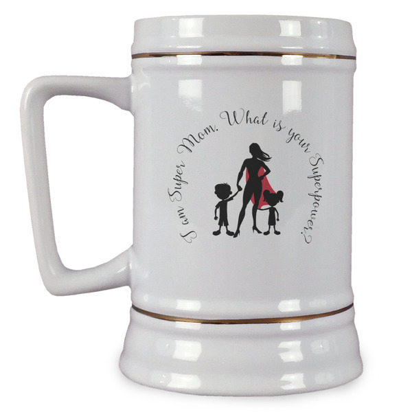 Custom Super Mom Beer Stein