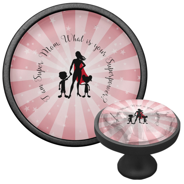 Super Mom Cabinet Knob - Black - Multi Angle