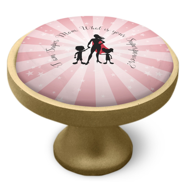 Super Mom Cabinet Knob - Gold - Side