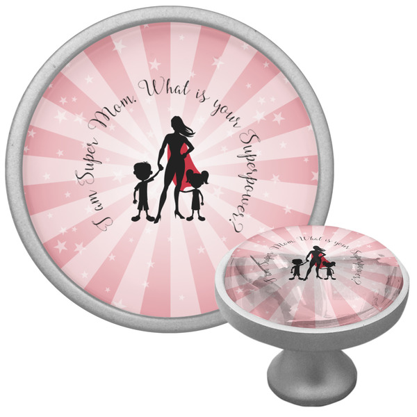 Custom Super Mom Cabinet Knob (Silver)