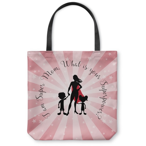 Custom Super Mom Canvas Tote Bag