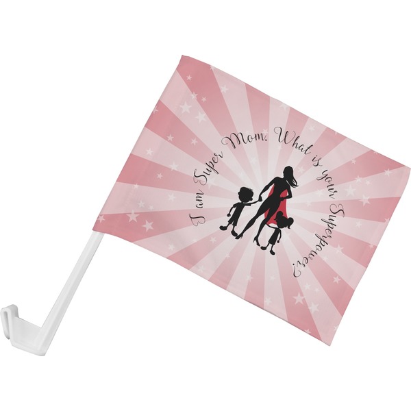 Custom Super Mom Car Flag - Small