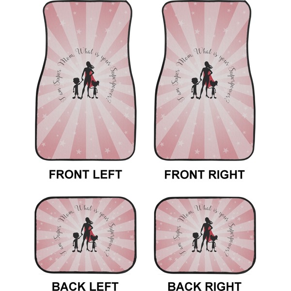 Super Mom Car Floor Mats Set (2F + 2B)