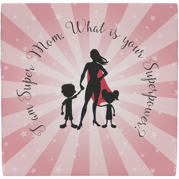 Custom Super Mom Ceramic Tile Hot Pad