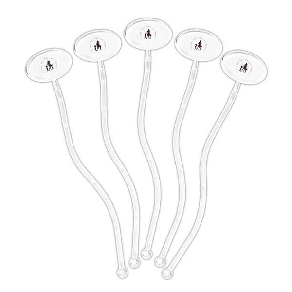 Super Mom Clear Plastic 7" Stir Stick - Oval - Fan