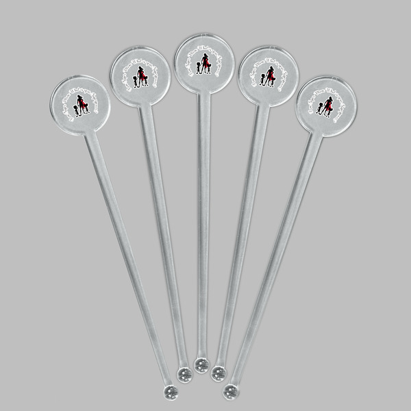 Super Mom Clear Plastic 7" Stir Stick - Round - Fan View