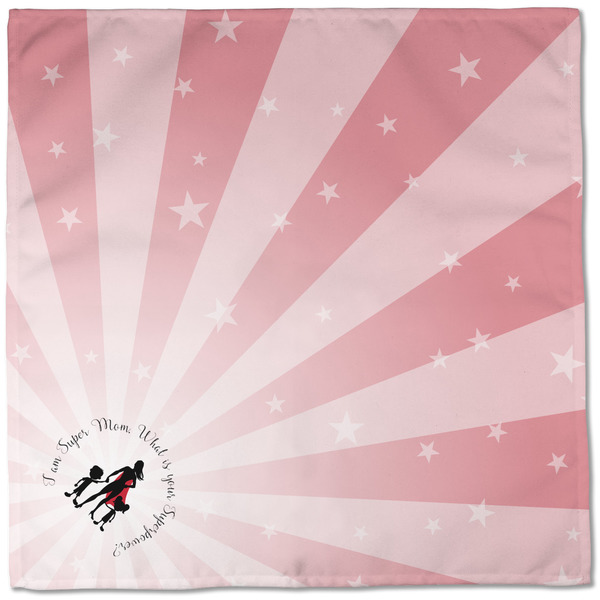 Super Mom Cloth Napkins - Personalized Dinner (Full Open)