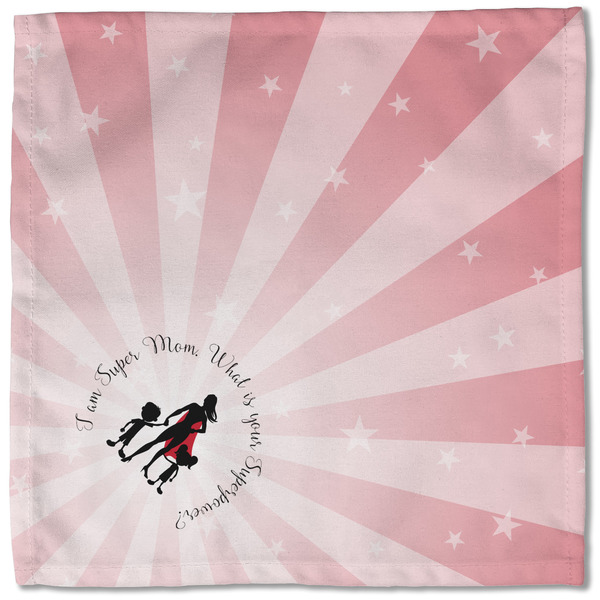 Super Mom Cloth Napkins - Personalized Lunch (Single Full Open)
