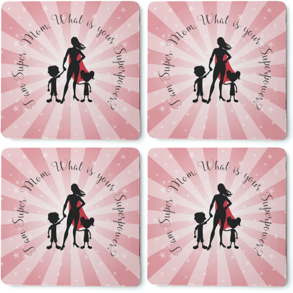 Super Mom Coaster Rubber Back - Apvl