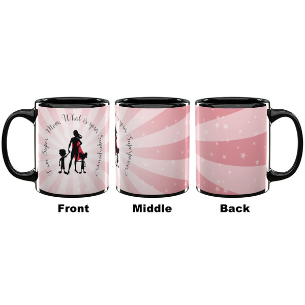 Super Mom Coffee Mug - 11 oz - Black APPROVAL