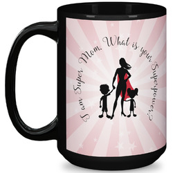 Super Mom 15 Oz Coffee Mug - Black