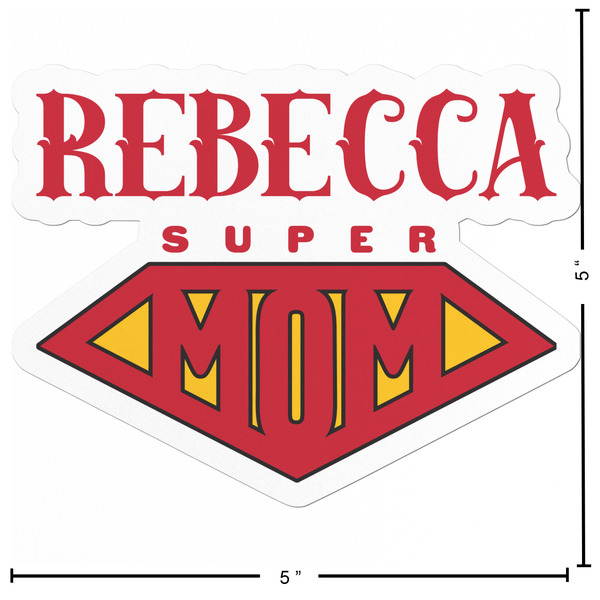 Super Mom Custom Shape Iron On Patches - L - APPROVAL