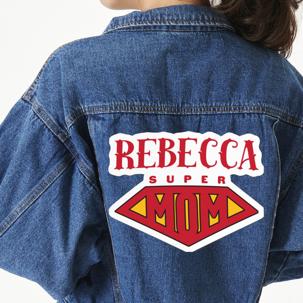 Custom Super Mom Twill Iron On Patch - Custom Shape - 3XL