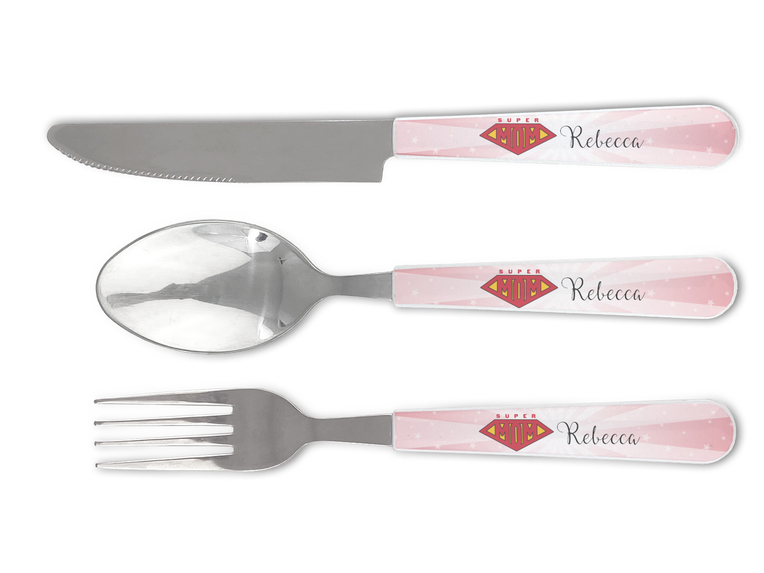 Custom Super Mom Cutlery Set