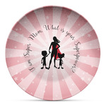 Super Mom Microwave Safe Plastic Plate - Composite Polymer
