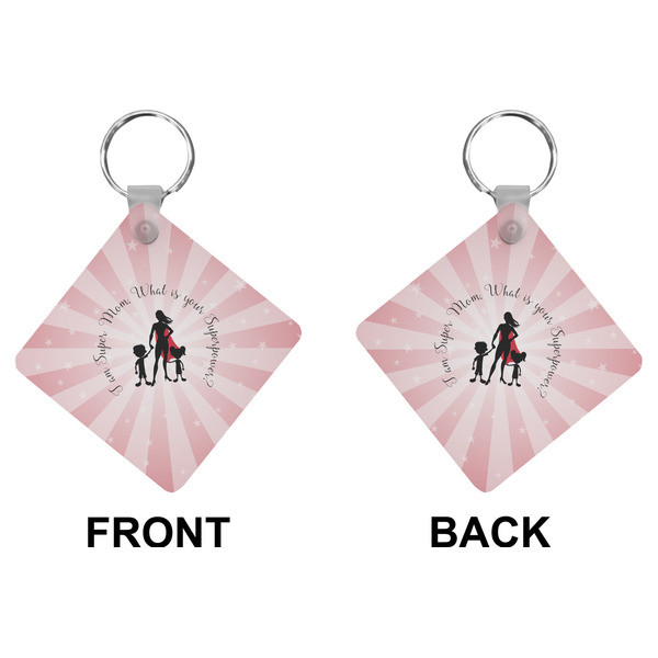 Super Mom Diamond Keychain (Front + Back)