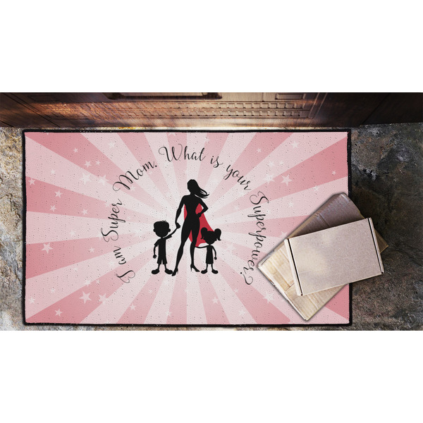 Super Mom Door Mat - LIFESTYLE (Lrg)