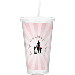 Super Mom Double Wall Tumbler with Straw