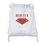 Super Mom Drawstring Backpack - Sweatshirt Fleece - Double Sided