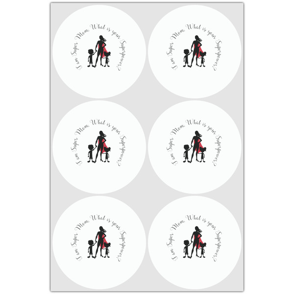 Super Mom Drink Topper - Large - Set of 6