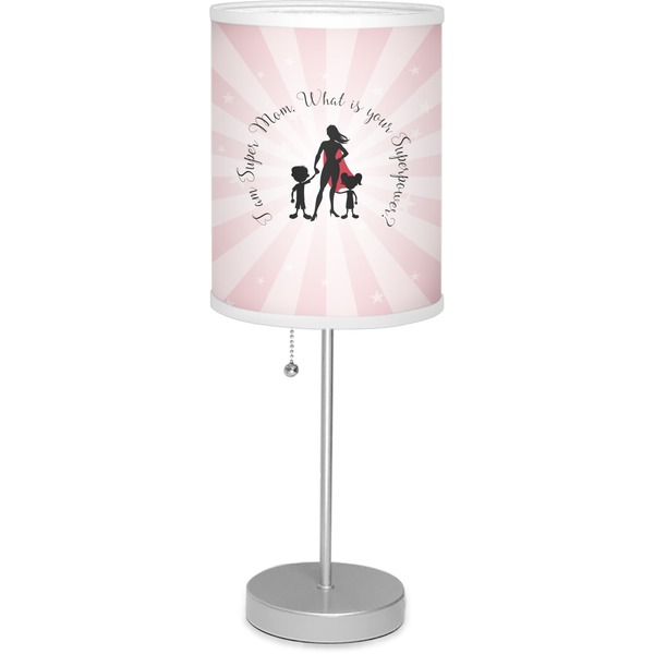 Custom Super Mom 7" Drum Lamp with Shade Polyester