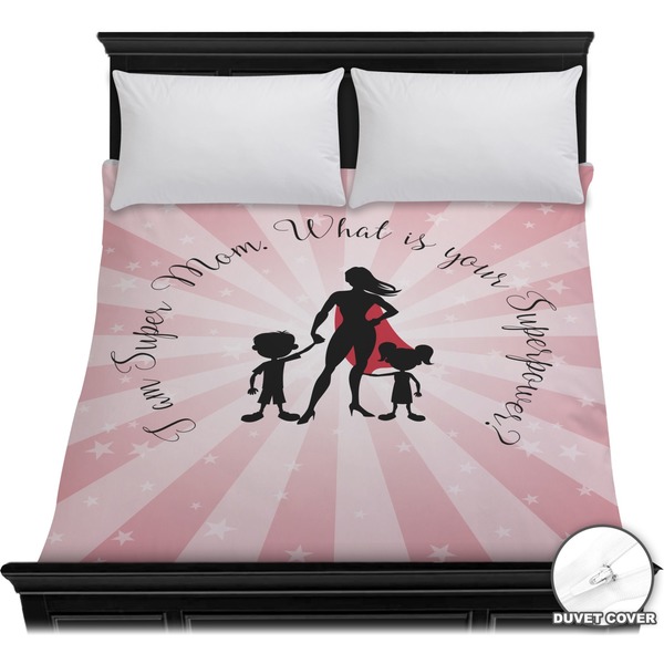 Custom Super Mom Duvet Cover - Full / Queen