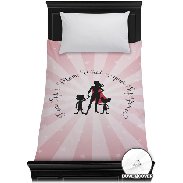 Custom Super Mom Duvet Cover - Twin XL