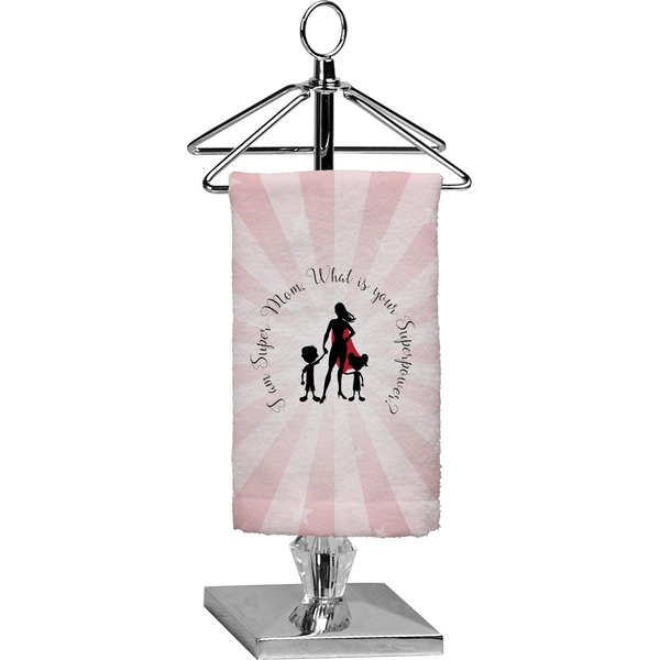 Custom Super Mom Finger Tip Towel - Full Print