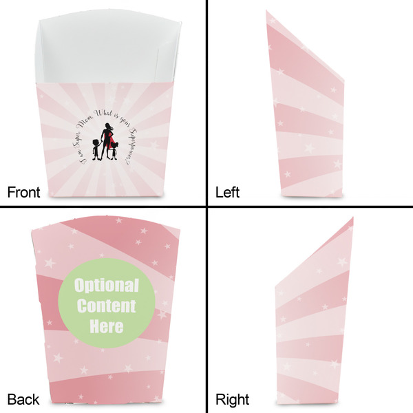 Super Mom French Fry Favor Box - Front & Back View