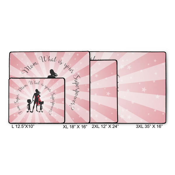 Super Mom Gaming Mats - SIZE CHART