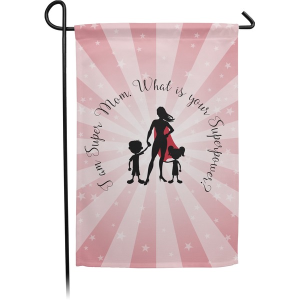 Custom Super Mom Small Garden Flag - Double Sided