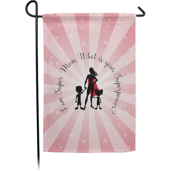 Custom Super Mom Small Garden Flag - Single Sided