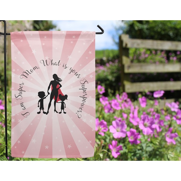 Super Mom Garden Flag - Outside In Flowers