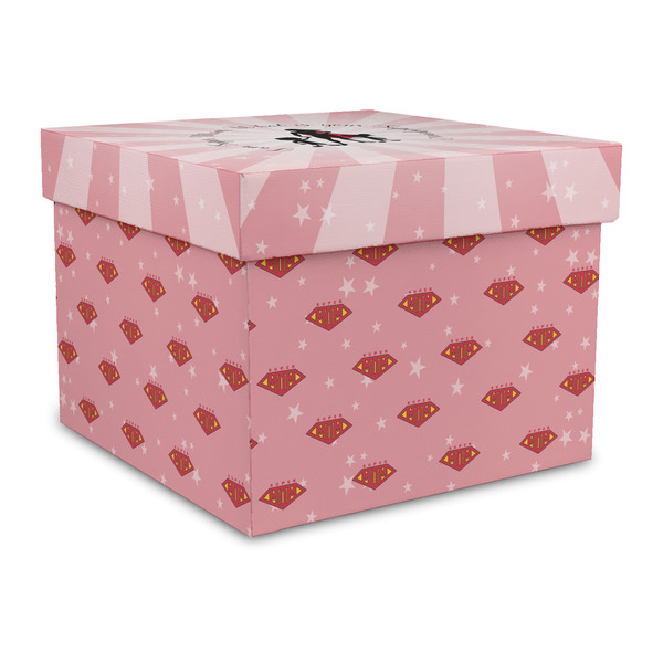 Custom Super Mom Gift Box with Lid - Canvas Wrapped - Large